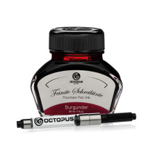 Octopus Fluids Burgunder Writing Ink with Converter, Fountain Pen Ink, Red 30 ml
