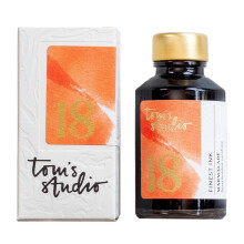 Tom's Studio British Made Fountain Pen Ink (50ml, Marmalade Orange Ink) | Glass Ink Bottle for Fountain Pen | Designed for Writing, Drawing and