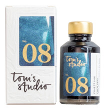 Tom's Studio - Fountain Pen Ink 50ml, Loch Ness Blue | Glass Ink Bottles For Fountain Pens