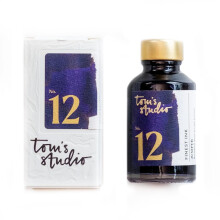 Tom's Studio British made Fountain Pen Ink (50ml, Juniper Purple Ink) | Glass Ink Bottle For Fountain Pen | Designed For Writing, Drawing and Doodling