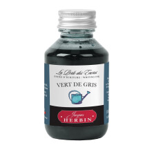 Jacques Herbin 17007T - Writing ink bottle 100ml - Fountain pens, roller pens - Grey green - Painting - Drawing - Calligraphy - Creative - Arts &
