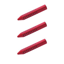 Faber-Castell Grip 2001 187101 Triangular Eraser (3 x Red)