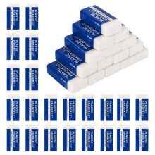 40Pcs White Plastic Erasers Soft 2B Eraser Plastic Pencil Eraser for School Home Office Sketches Paintings Fine Arts(4 * 2 * 1cm)