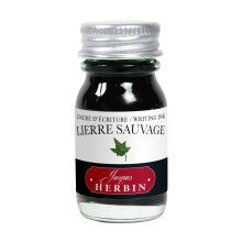 Jacques Herbin 11537T - Writing and drawing ink - Fountain pens and roller pens - lierre sauvage/ Wild Ivy colour - 10 ml - Made in France -