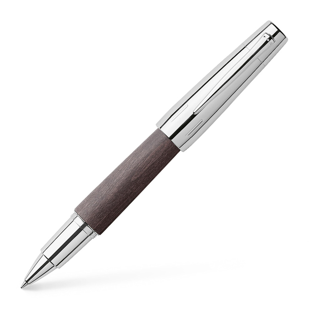 Faber-Castell E-Motion Ink Roller Pearwood/Chrom Black