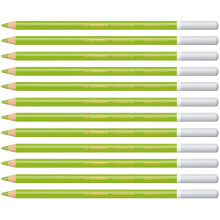 STABILO CarbOthello - Chalk-Pastel Pencil - Pack of 12 - Leaf Green Middle