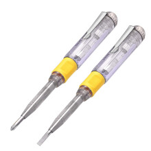 Eightwood Pen Electric Tester Voltage Detector Mains Screwdriver 2pcs Dual-purpose Screwdriver 100-500V Electrical Pen Tester 220v Voltage Slotted