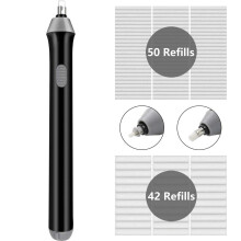 GuDoQi Electric Eraser, 92 Eraser Refills, 2 Sizes, 2.5/5mm, Battery Operated, Precision Pencil Rubber for Drawing and Sketching, Automatic Rubber for
