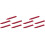 Faber-Castell Faber-Castell 187101 Triangular Eraser Grip 2001 (10 x Red) 1