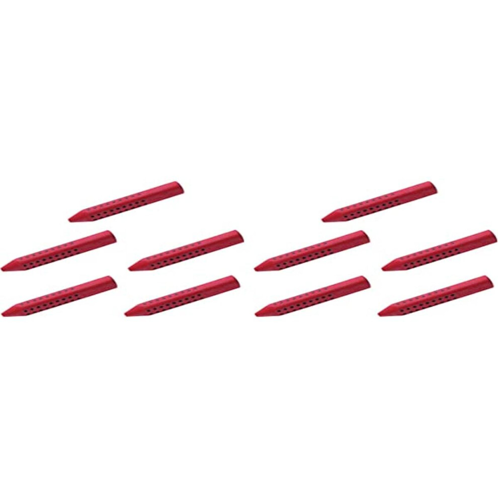 Faber-Castell 187101 Triangular Eraser Grip 2001 (10 X ) Red