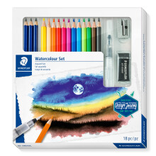 STAEDTLER 61 14610C Design Journey Watercolour Set - Mixed Set for Sketching Beginners (Pack of 18 Pieces)