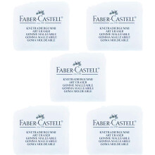 Faber-Castell Kneading Eraser, Art Eraser, White, Pack of 5