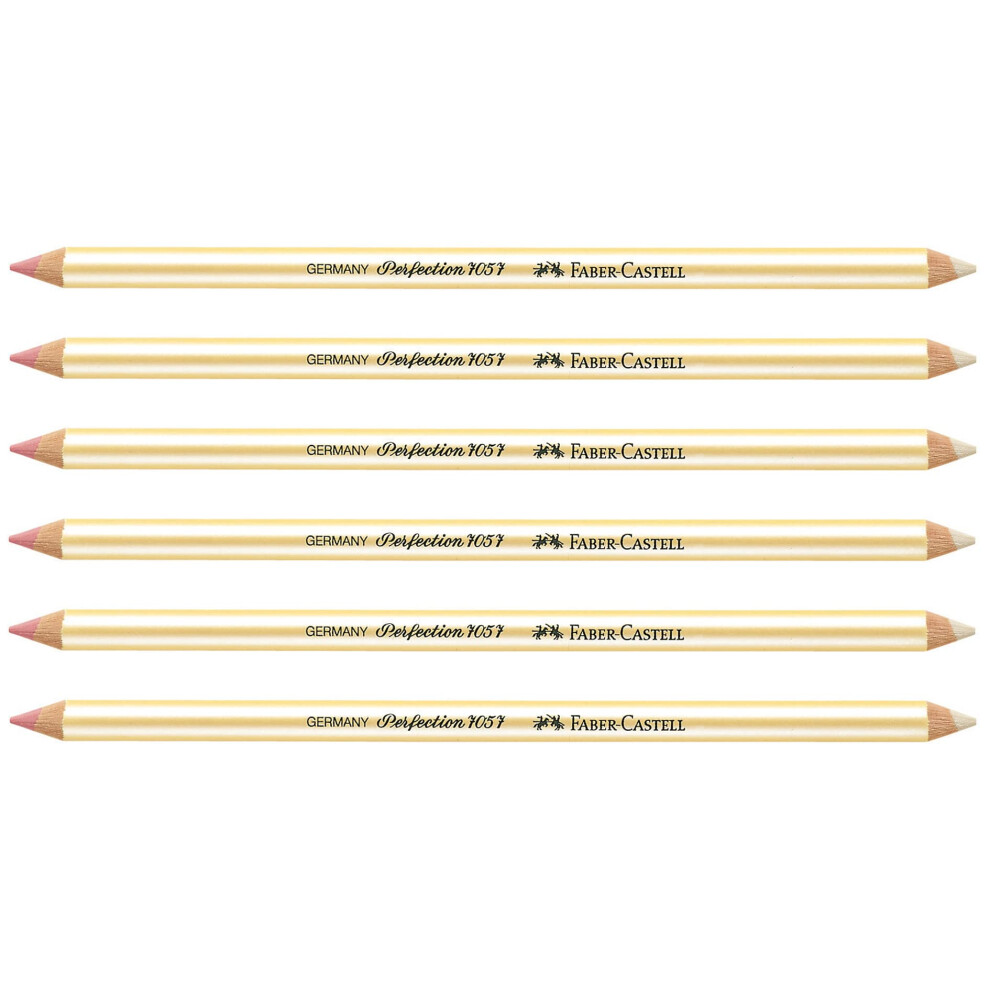 Faber-Castell Perfection 7057 205021 Eraser Pen, Double-Sided, Soft And Hard, Pack Of 6