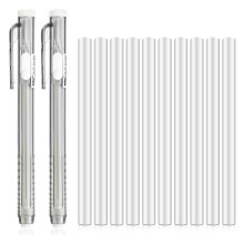 Mabor 2Pcs Eraser Pen with 10Pcs Replacement Erasers Refills Retractable Mechanical Pencil Eraser for Artists Drawing Painting for School Home Office