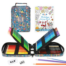 H & B Colouring Pencils 72Pcs Oil Based Coloured Pencils with Colouring Book Colouring Pencils Set for Adults Artists Beginners
