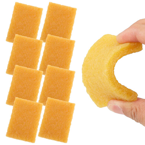VPB 8-Piece Yellow Rectangular Rubber Eraser Set - Natural Rubber Material, Versatile Cleaning Tool