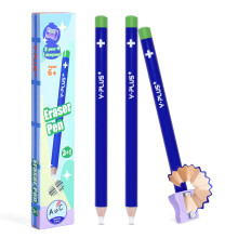 Eraser Pen ? 3 Pcs Precision Pencil Eraser for Artists, Students & Professionals, No Trace Wiping, Pinpoint Accuracy, Unique Design with Sharpener -