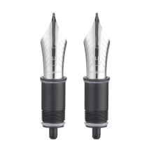 Set of 2 Number 8 Fountain Pen Replacement 1.1 Stub Nibs - Compatible with C2000, V800 and C80- Silver