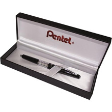 Pentel P1035-A-BOX Kerry pencil case in gift box, case color black, high-quality metal case, 0.5 mm