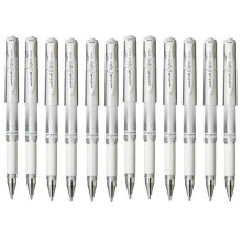 uni-ball Signo Broad Metallic UM-153 Pen - White, Pack of 12