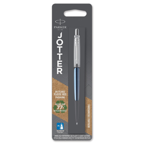 Parker Parker Jotter Ballpoint Pen , Waterloo Blue , Medium Point Blue Ink