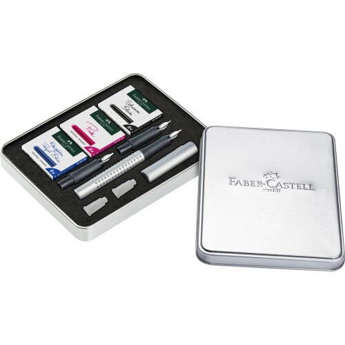 Faber-Castell FABER-CASTELL 201629 Grip 2011 Calligraphy Set, Silver