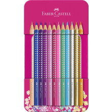 Faber-Castell Sparkle Colour Pencils - Tin of 12