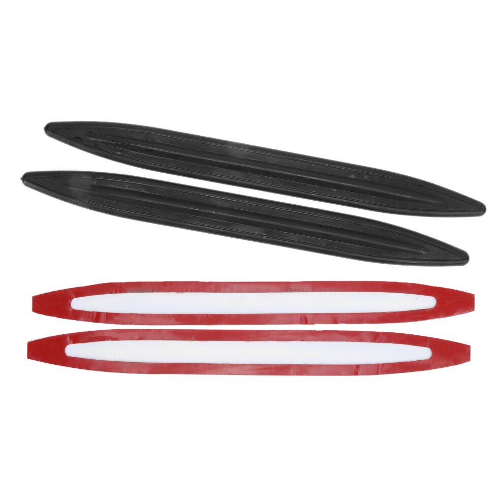 2Pcs Rubber Car Bumper Anti-Scratch Strips Black 5021393770306