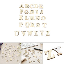 Wooden Self Adhesive Alphabet A-Z Kids DIY Projects & Art Crafts 26 Letters Gift