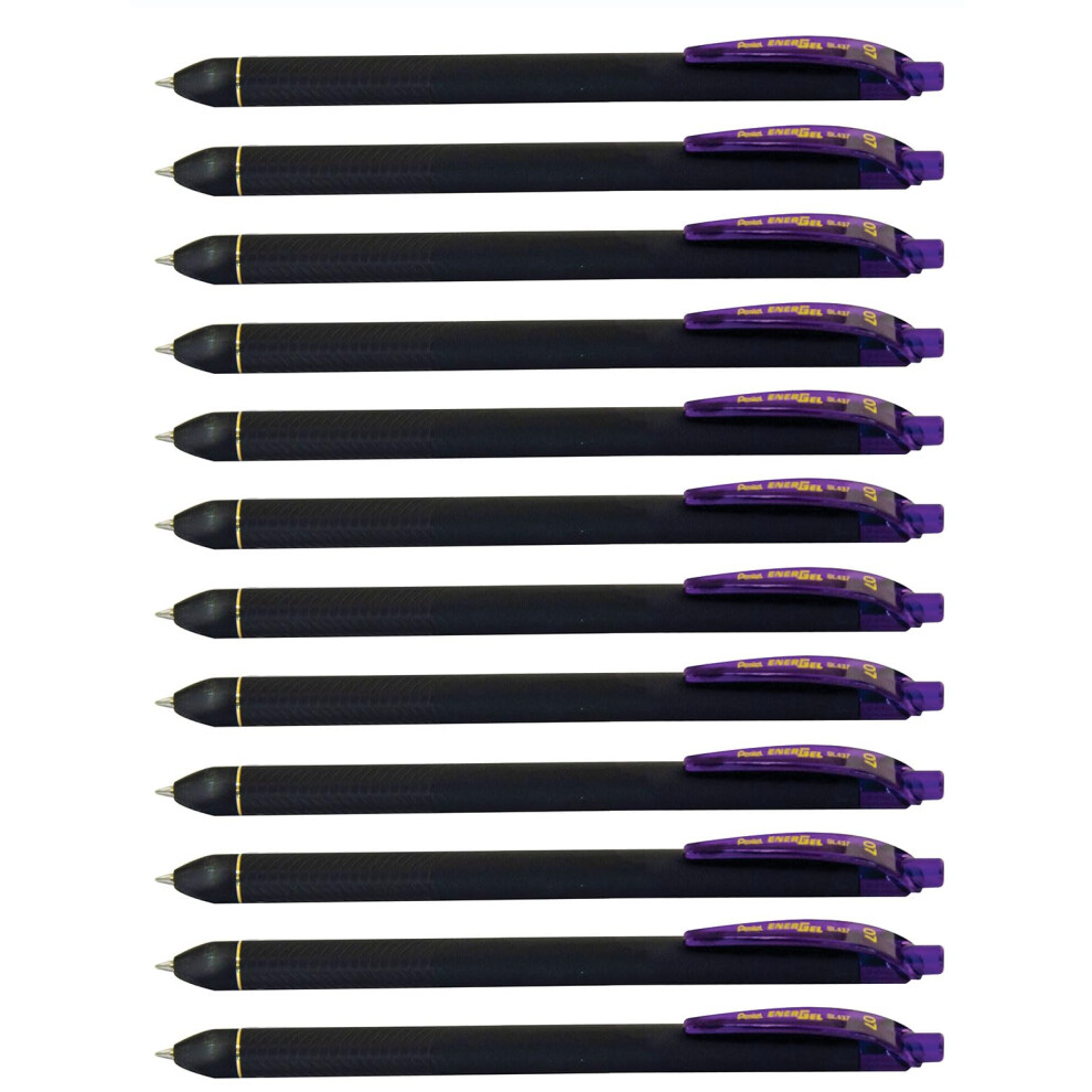 Pentel Energel Noir 0.7Mm Violet - Pack Of 12