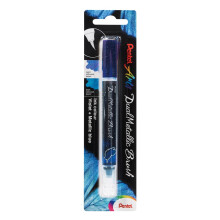 Pentel XGFH-DVX Dual Metallic Brush Pen Filled With Depending on Paper Colour, Iridescent Glitter Ink, Nylon Fibres, Fine to Wide Strok,