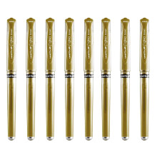 uni-ball Signo Pen Broad Metallic Gel Ink Rollerball - Metal 1mm Tip Nib 0.65mm Line Width With Rubber Grip - UM-153 - Gold (8)