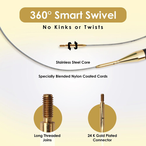 Lantern Moon Swivel Cable, Silver & Brass, 40 cm 2