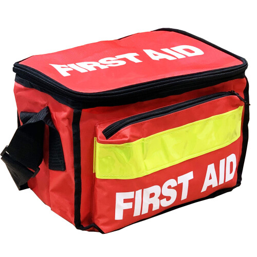 JFA Medical Red Haversack Emergency First Aid Bag with Front Pocket - Empty 1