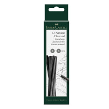 Faber-Castell Pitt 5-8mm Natural Charcoal Sticks (Pack of 12)