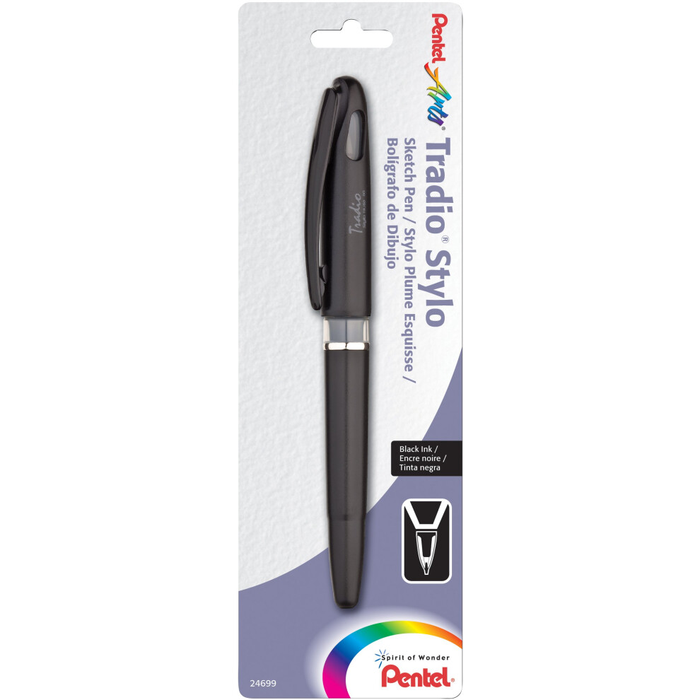 Pentel Arts Tradio Stylo Sketch, Black Ink, 1 Count (Pack Of 1)