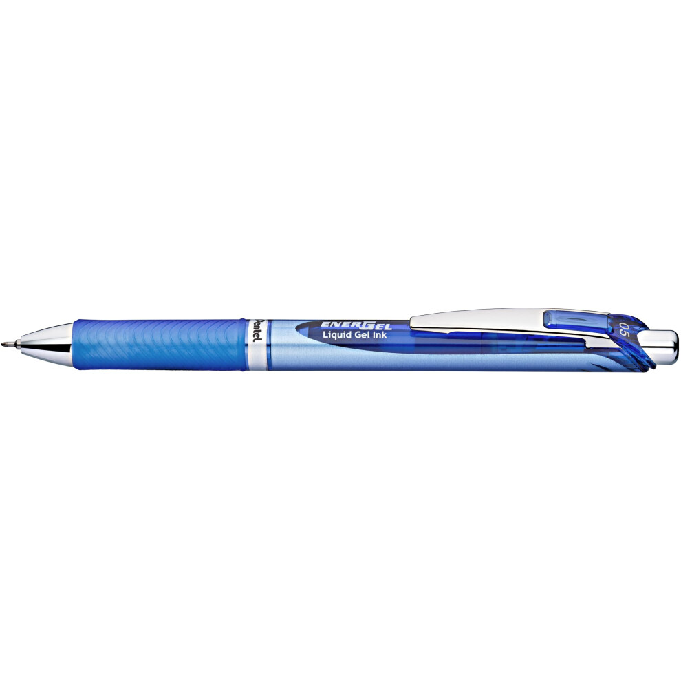 Pentel Energel Xm Retractable 0.5Mm Tip Gel Pen - (Pack Of 12) Blue