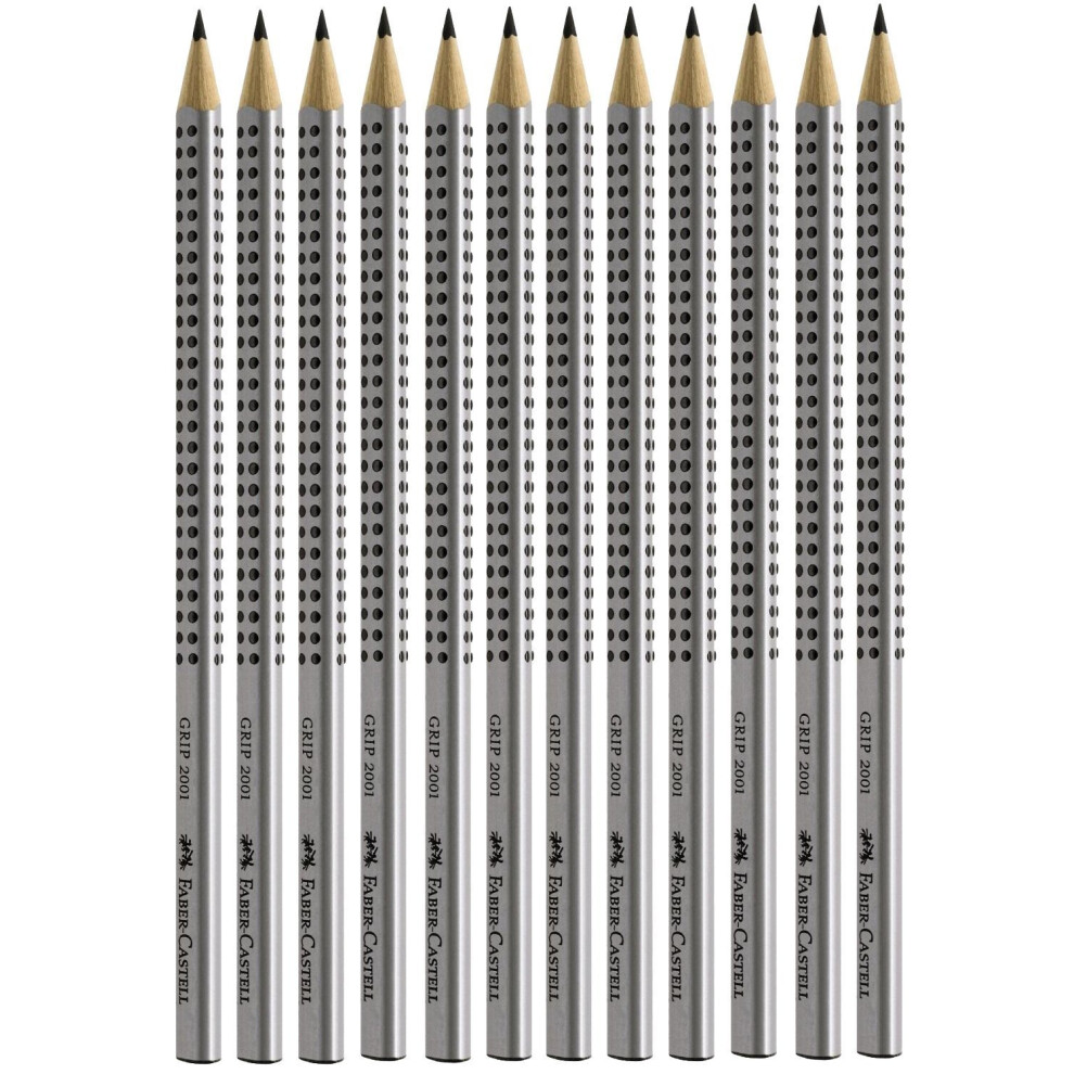 Faber-Castell Faber Castell Grip 2001, Pack Of 6 Pencils. Silber B