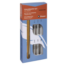 Brause 141B - A calligraphy set including 6 Bandzug nibs (0.7 mm, 1.5 mm, 2 mm, 2.5 mm, 3 mm and 5 mm), a nib holder and instructions - made in France