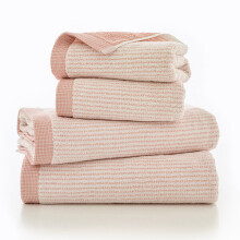 The Lyndon Company Willow Weave Stripe Pink Bath Sheet