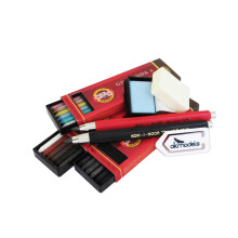 KOH-I-NOOR Set, 2X 5347 5.6 mm Diameter Mechanical Pencil + Gioconda 5.6 mm, Set of 6 Leads for Artists' Drawing. 4869/II+4869/I+ KOH-I-NOOR Metallic