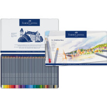 Faber-Castell Creative Studio Goldfaber Aqua Watercolour Pencil, Multicoloured (Multicoloured) Tin Of 36 Pencils, For Art, Craft, Drawing, Sketching,