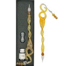 Glass Dipping Pen,Crystal Signature Pen for Art,Writing,Signatures,Business Gift