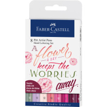 Faber-Castell Creative Studio Pitt Artist Pen India Ink Pen, Pinks, For Art, Craft, Drawing, Sketching, Home, School, University, Colouring