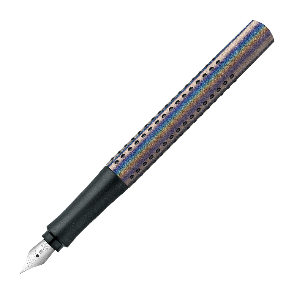 Faber-Castell Fountain Pen Grip Edition Glam - M Nib, Silver Glam Colour