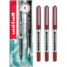 uni-ball Eye Micro UB-150E Gel Ink Pen - 0.5 mm - In Envelope Packaging (Pack of 3, Red)