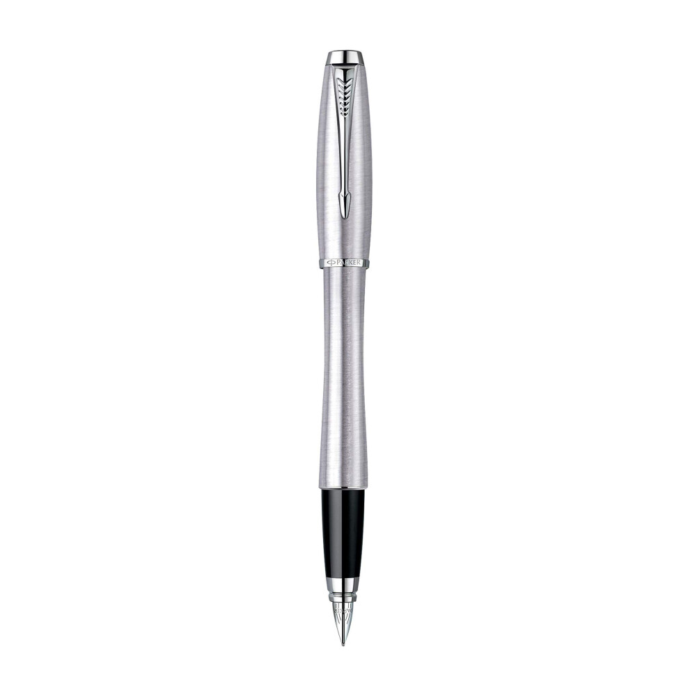 Parker Urban Metallic Chrome Trim Medium Nib Fountain Pen - Gift Boxed