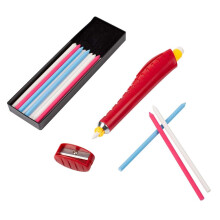 Bohin Chalk Pencil with Holder, Wood, Multi-Colour, 2 x 5 x 5 cm