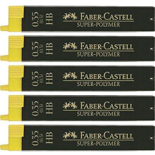 Faber Castell Super Polymer Fine Leads 0.35 HB Pack of 5