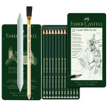 Faber-Castell 119065 Pencil Castell 9000 Art Set of 12 Includes 8B ? 2H (Set of 12, + Eraser Pen)